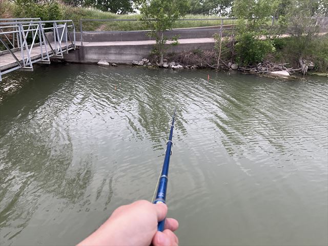 テキサスで釣りをする私