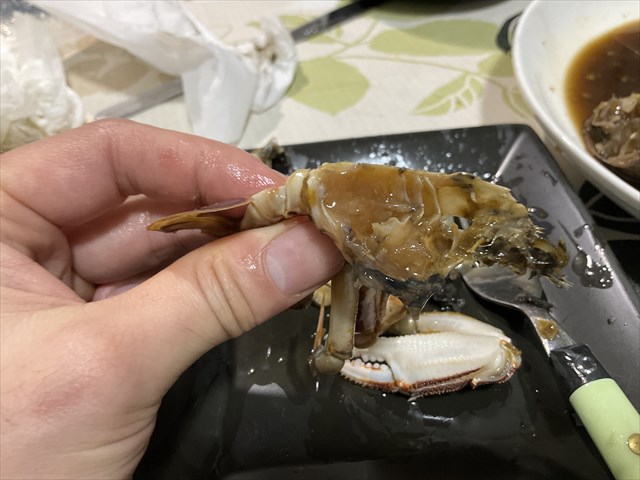 ヒラツメガニのケジャン