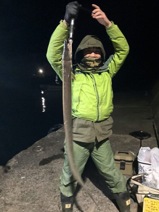 ハモを釣って喜ぶ私