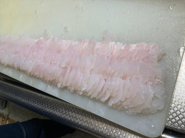 ハモの骨切りをやってみた