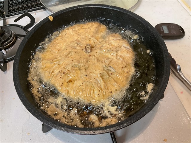 カラカサタケのフライ