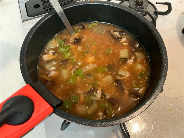 カラカサタケのスープ