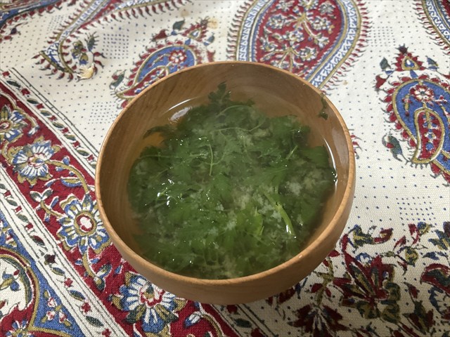 シャクの味噌汁