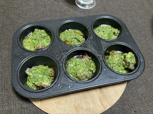 スッポンのエスカルゴ風